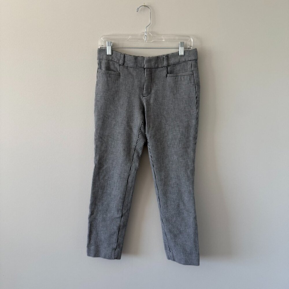 Banana Republic Sloan Slim Trouser, size 4, Black & White Houndstooth